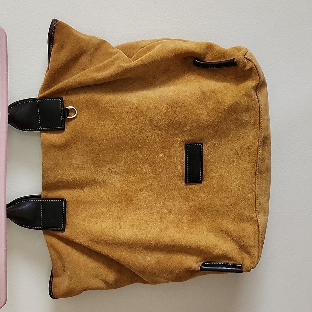 Dooney and Bourke Vintage Suede Leather Heavy Tote Bag - Picture 2 of 14